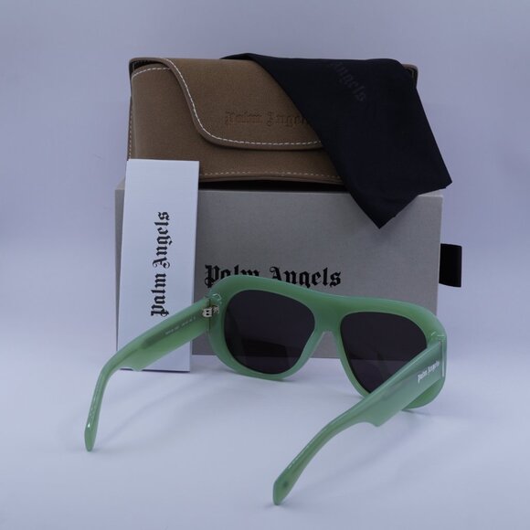 Palm Angels PERI103 ELFIN 5007 Aviator Sunglasses - Light Green/Dark Grey - Picture 9 of 9